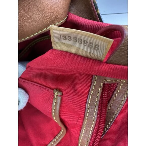 DAMAGED Dooney & Bourkes Janine 2 Way Coated Canvas W/ Florentine Vachetta - Picture 9 of 10